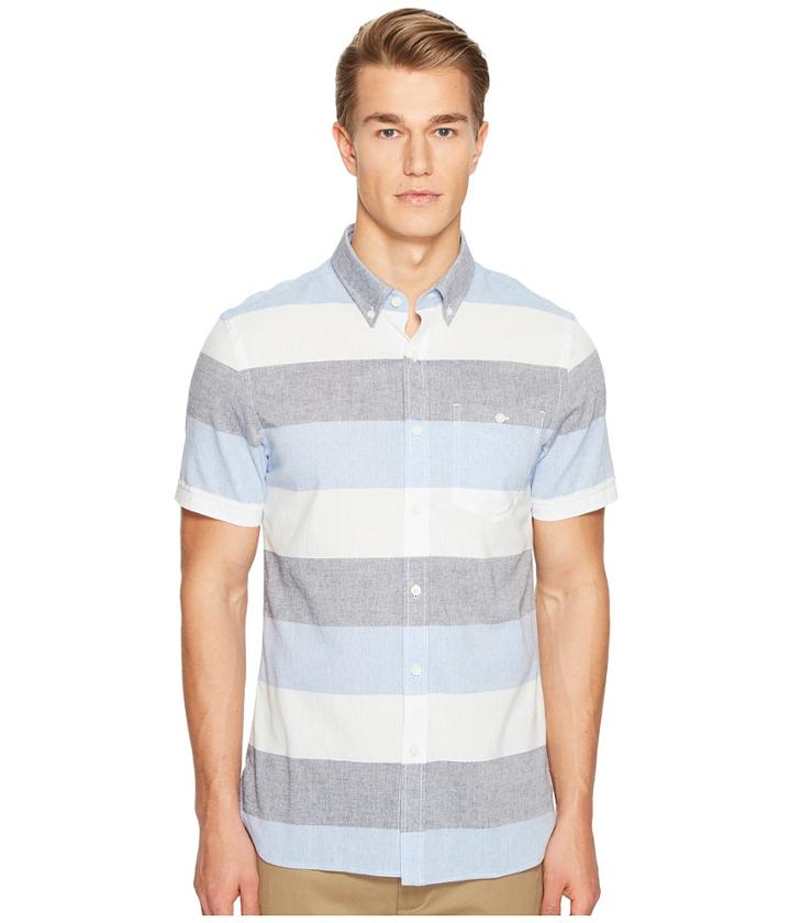 Jack Spade - Wide Stripe Oxford Short Sleeve Shirt
