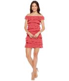 Adrianna Papell - Cynthia Lace Off The Shoulder Tiered Dress