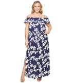 Adrianna Papell - Plus Size Simple Delight Ruffle Maxi