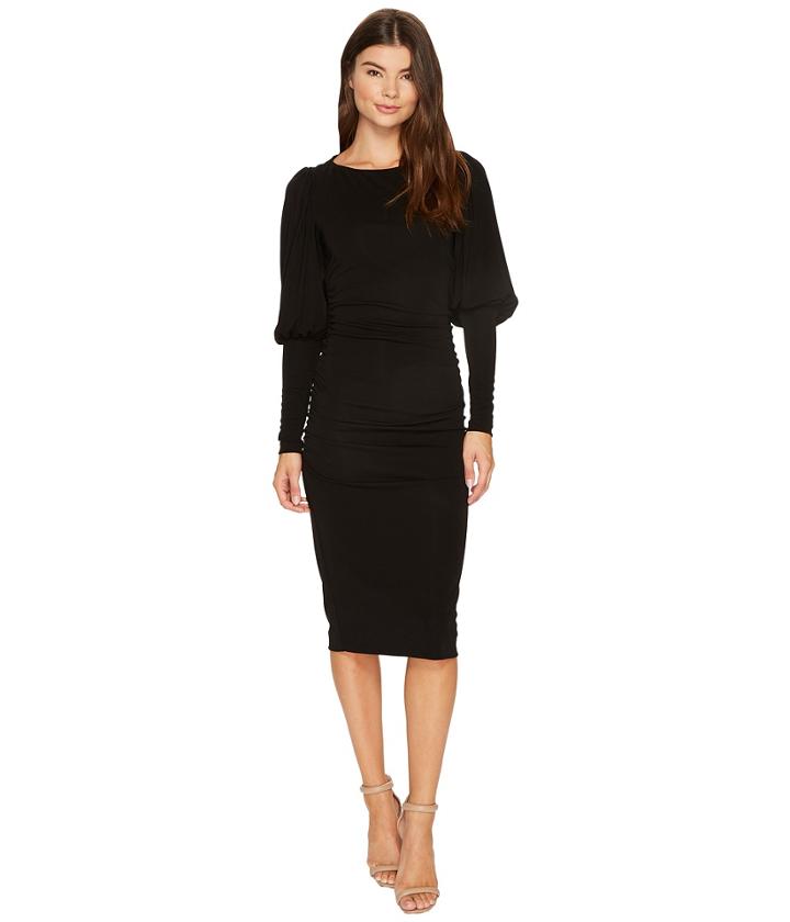 Nicole Miller - Elizabetta Matte Jersey Puff Sleeve Dress