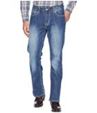 Rock And Roll Cowboy - Reflex Double Barrel Denim With Stitches In Light Wash M0d6602