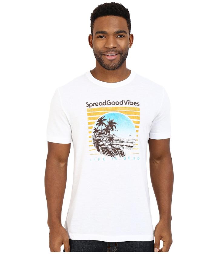Life Is Good - Life Is Good Spread Good Vibes Beach Cool Tee