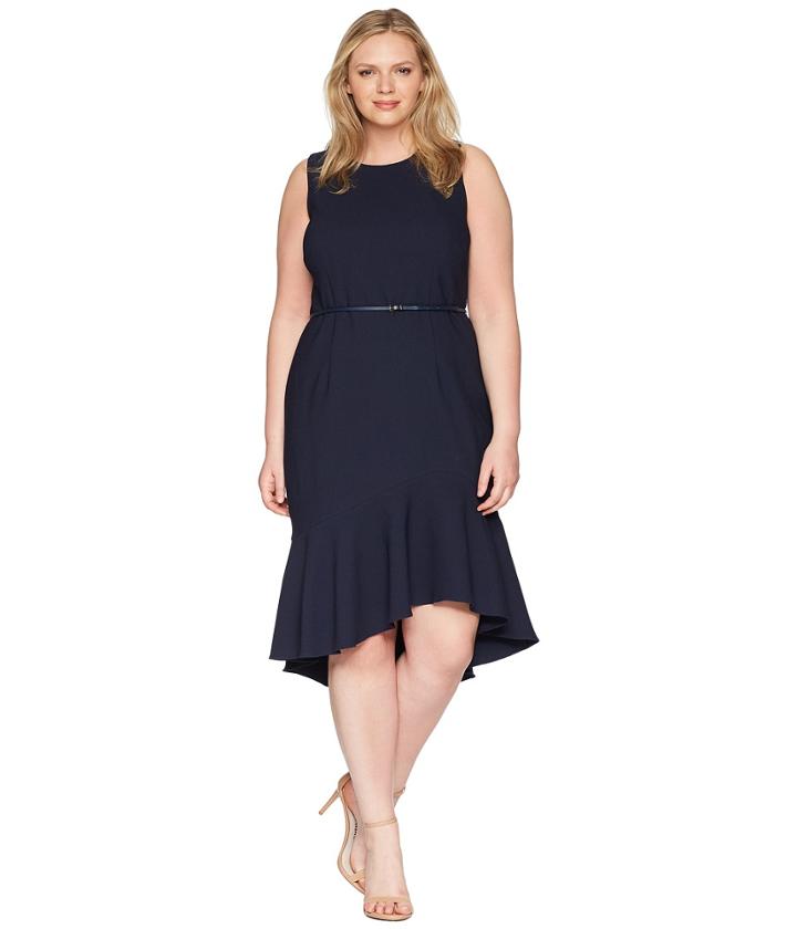 Adrianna Papell - Plus Size Structured Knit Trumpet Dress