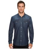 John Varvatos Star U.s.a. - Long Sleeve Snap Front Sport Shirt With Two Flap Chest Pockets