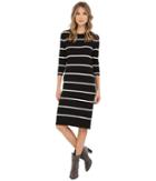 Kensie - Soft Cotton Blend Stripe Dress Ksdk7890