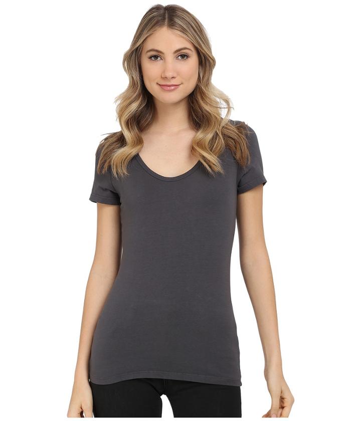 Michael Stars - Cotton Lycra Short Sleeve Scoop Neck