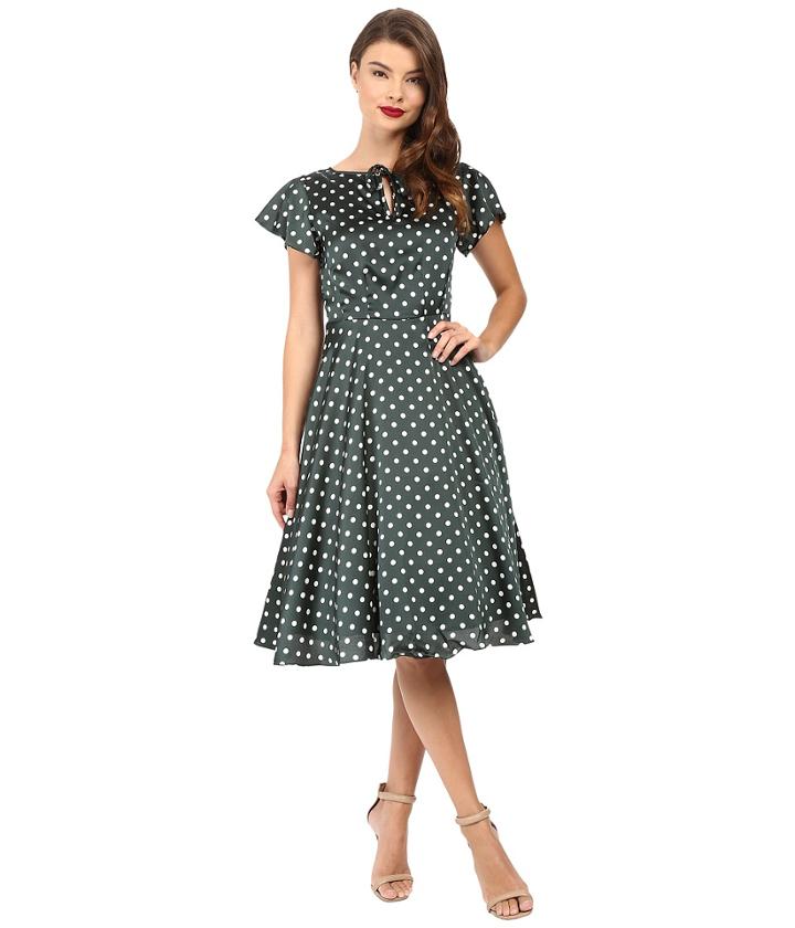 Unique Vintage - Formosa Flutter Sleeve Dress