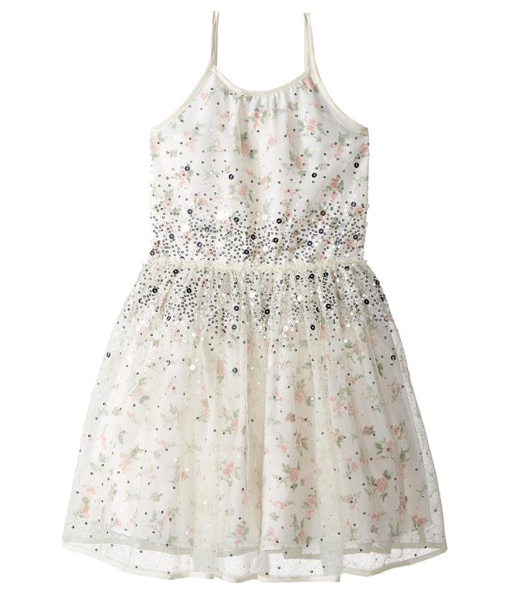 Nanette Lepore Kids - Printed Chiffon W/ Tulle Dress