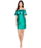 Adrianna Papell - Fabric Combo Flounce Dress