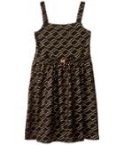 Us Angels - Sleeveless Printed A-line W/ Rhinestone Trim