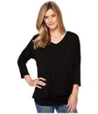 Tribal - 3/4 Sleeve V-neck Jersey Layer Top