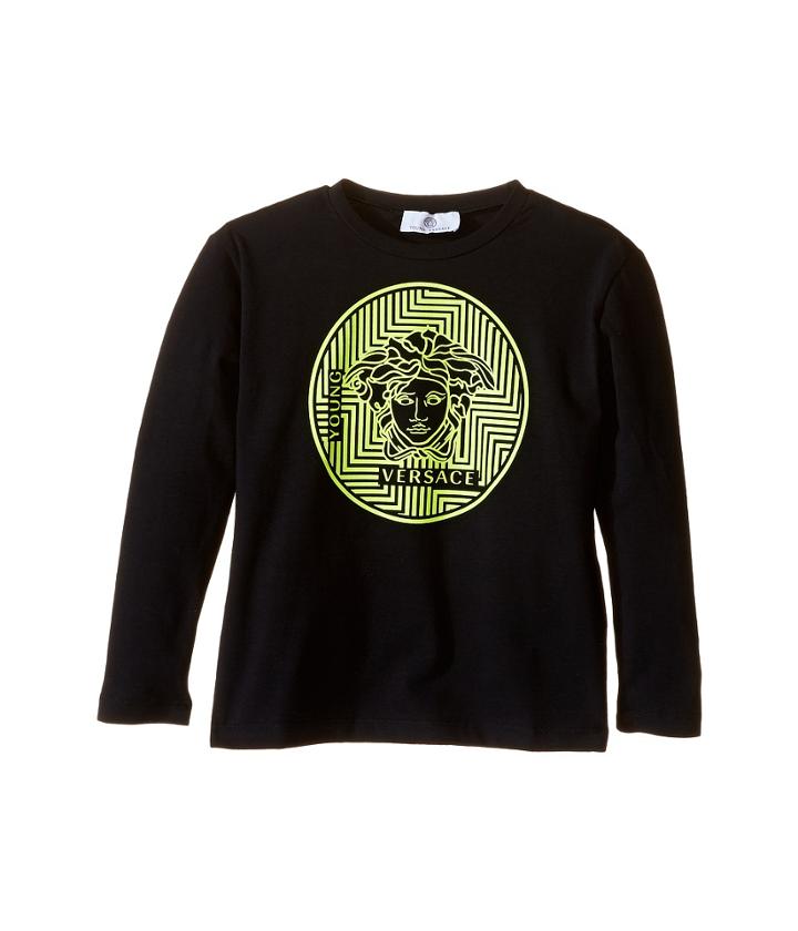 Versace Kids - Long Sleeve Tee Medusa Gommata Logo
