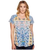 Lucky Brand - Plus Size Placed Geo Tee