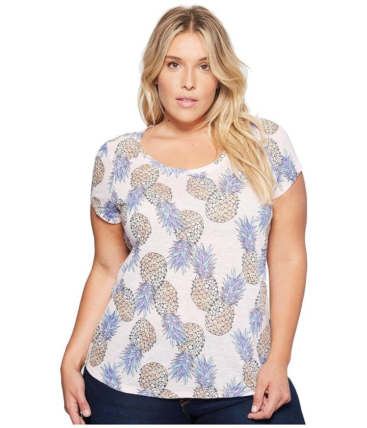 Lucky Brand - Plus Size All Over Pineapple Tee