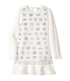 Versace Kids - Long Sleeve Embellished Robot Dropwaist Dress