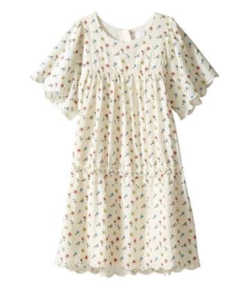 Chloe Kids - Flowers Embroidery Dress From Adult Collection