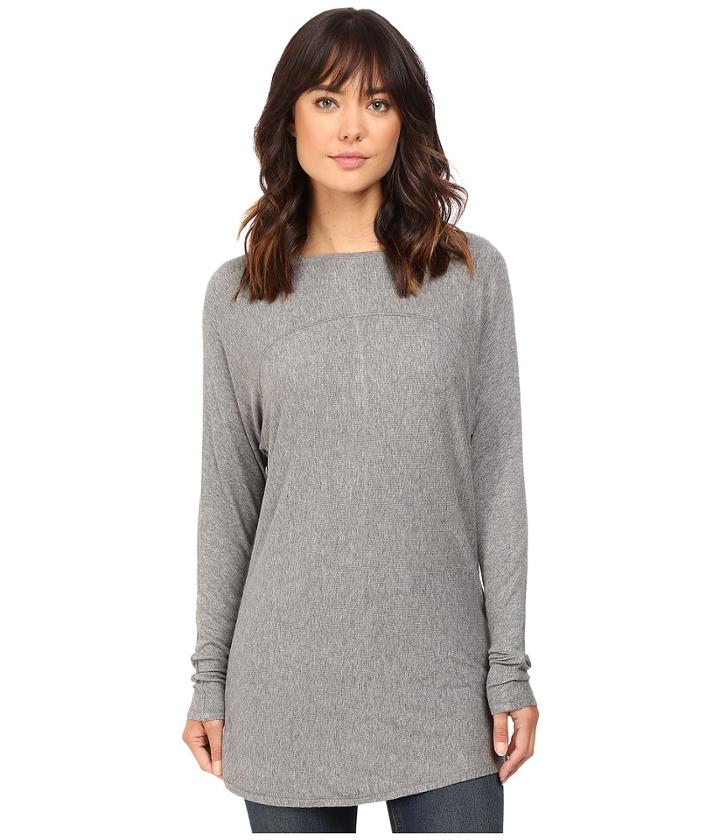 Heather - Long Sleeve Drape Front Panel Back Top