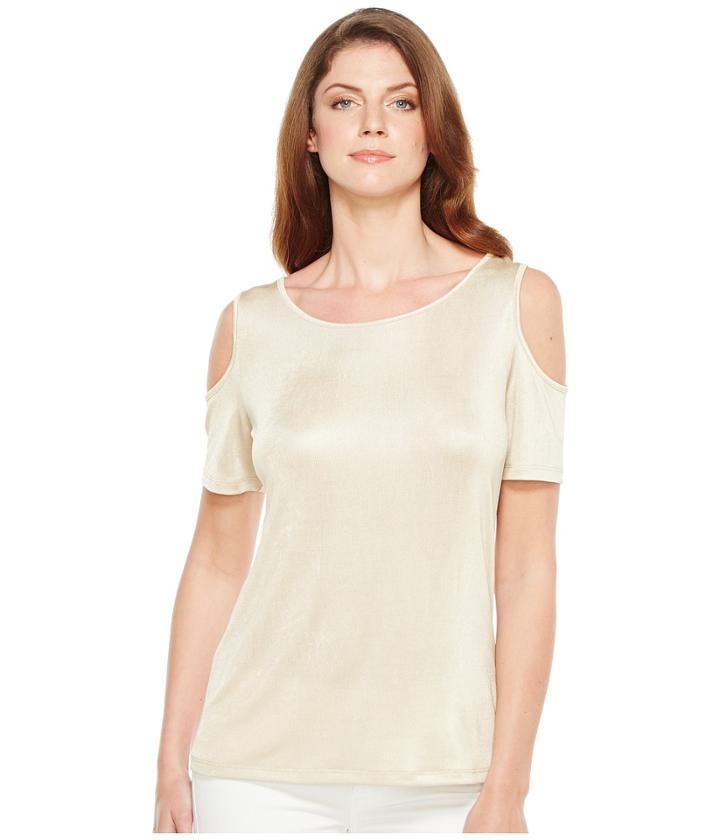 Calvin Klein - Metallic Cold Shoulder Top