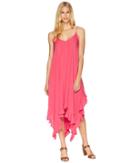 Bleu Rod Beattie - Rayon Handkerchief-hem Dress W/ Ruffle Cover-up
