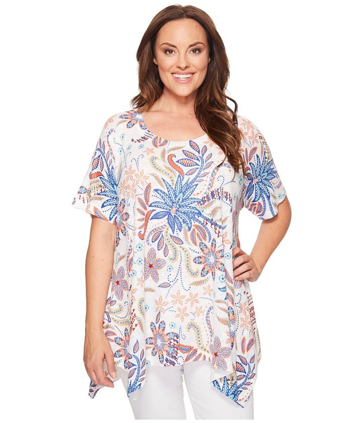 Nally &amp; Millie - Plus Size Floral Print Tunic
