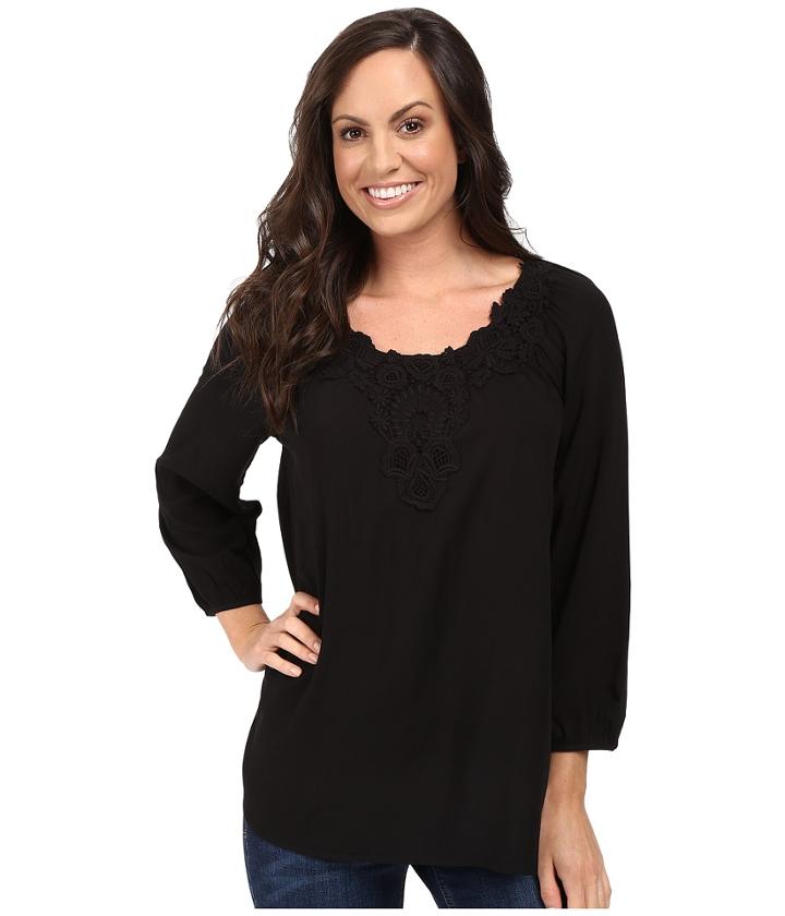 Scully - Honey Creek Nicole Simple Lace Trim Top