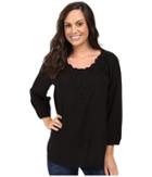 Scully - Honey Creek Nicole Simple Lace Trim Top