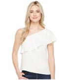 7 For All Mankind - One Shoulder Ruffle Top