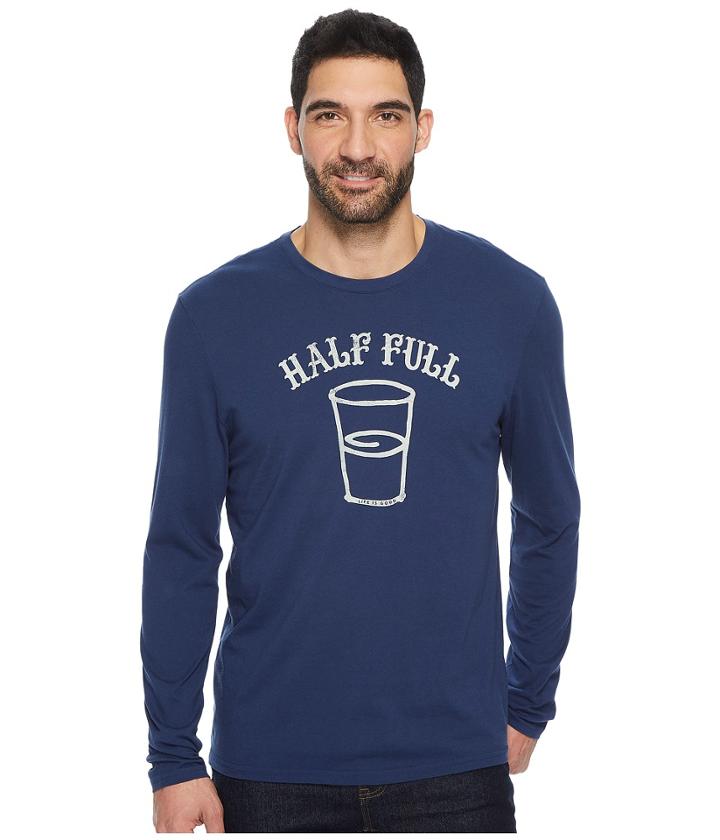 Life Is Good - Half Full Arc Long Sleeve Smooth Tee