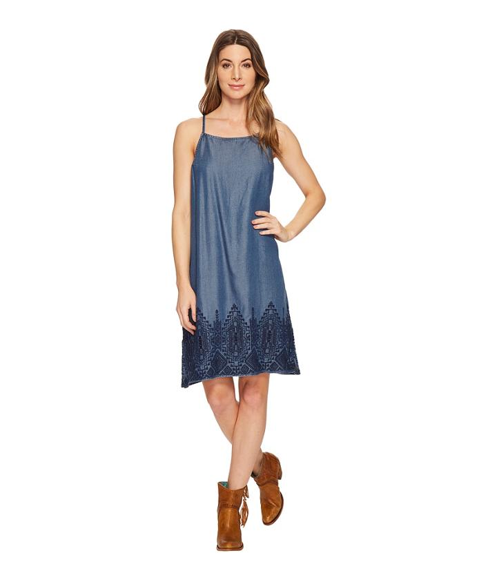 Stetson - Tencel Slip Dress With Embroidery