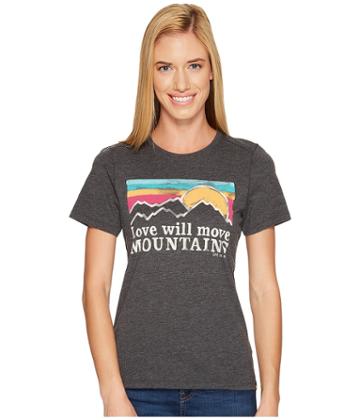 Life Is Good - Mountains Sunset Stripe Cool Tee