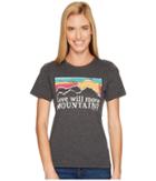 Life Is Good - Mountains Sunset Stripe Cool Tee