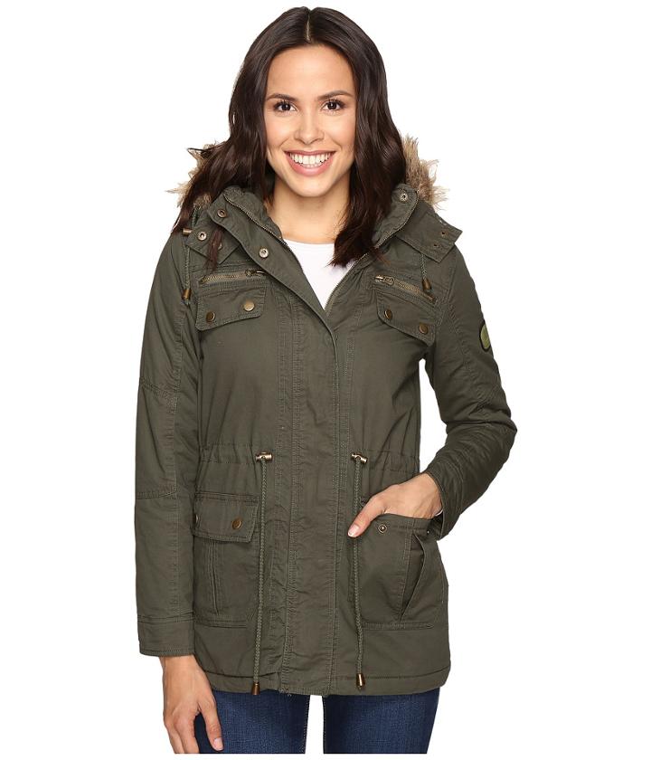 Brigitte Bailey - Primero Long Jacket W/ Detachable Faux Fur