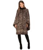 Alberta Ferretti - Leopard Cape Sleeve Open Front Jacket