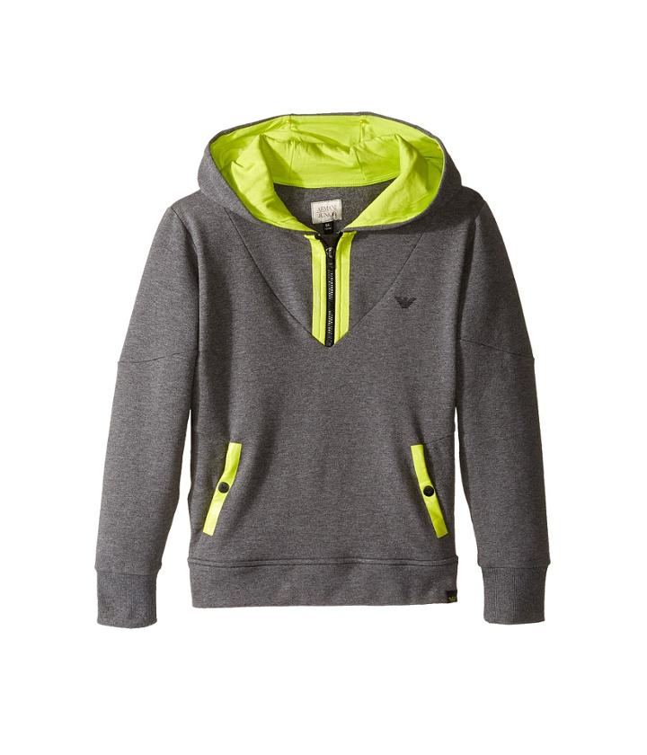 Armani Junior - Hoodie With Lime Detail