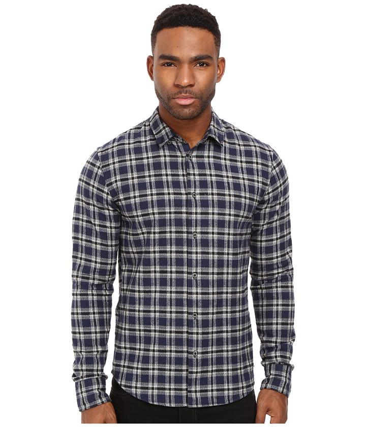 Scotch &amp; Soda - Dress Shirt In Brushed Cotton/linen Quality