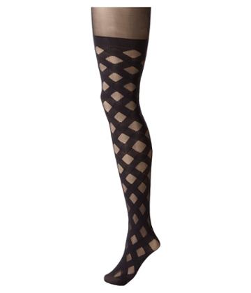 Pretty Polly - House Of Holland Gingham Mock Over The Knee Tights