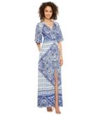 Hale Bob - Beach Belle Rayon Stretch Satin Woven Maxi Dress