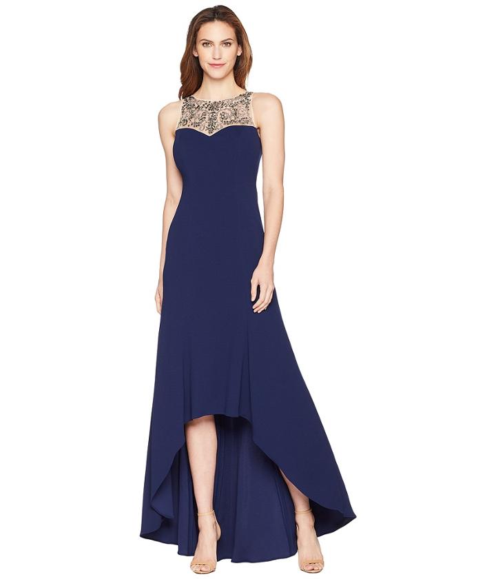 Adrianna Papell - Beaded Crepe Gown