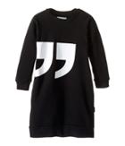 Nununu - Quotation Extra Soft A-line Sweatshirt Dress