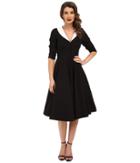 Unique Vintage - 3/4 Sleeve Eva Marie Swing Dress
