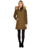 Vince Camuto - Faux Fur Hooded Down With Cinch Waist N1721