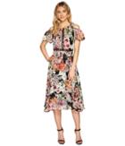 Christin Michaels - Emerson Cold Shoulder Dress With Lace Inset