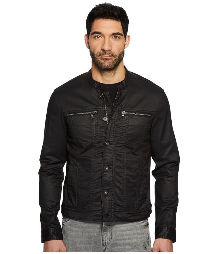 John Varvatos Star U.s.a. - Collarband Denim Style Jacket