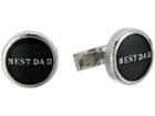 Cufflinks Inc. - Best Dad Black Stainless Steel Cufflinks