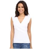 Michael Michael Kors - Sleeveless V-neck Zip Shirred Top