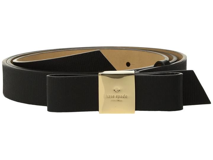 Kate Spade New York - 25mm Grossgrain Embossed Tab Bow Belt