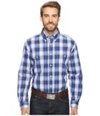 Roper - 0555 Blue River Plaid Button