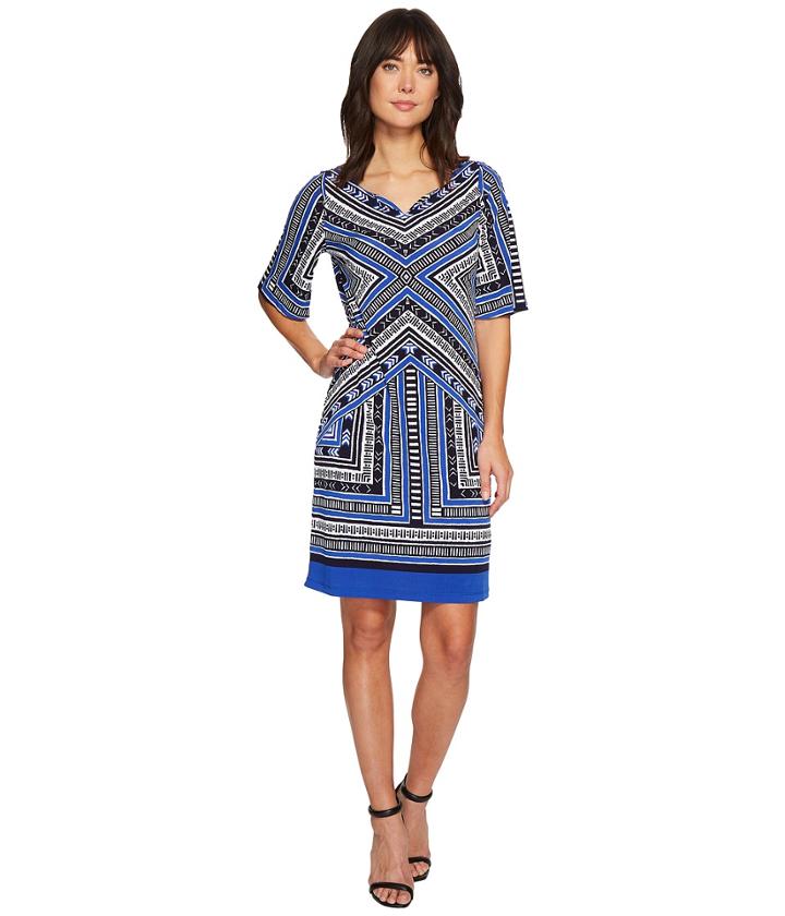 Tribal - Flutter Sleeve Printed Dress