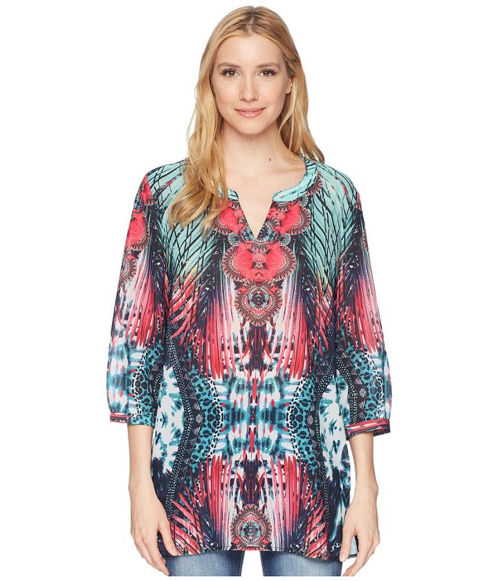 Tribal - Printed Georgette 3/4 Sleeve Blouse