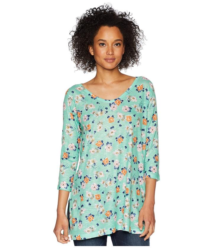 Nally &amp; Millie - Mint Green Floral Print Tunic